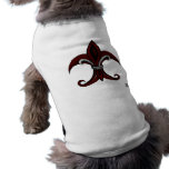 Fleur de lis red/silver pet t-shirt