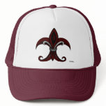 Fleur de lis red/silver hats