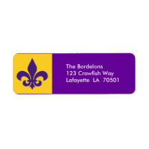 Fleur de Lis Return Address Labels