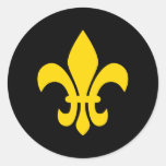 Fleur de Lis Round Sticker
