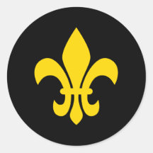Fleur de Lis Round Sticker