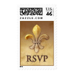 Fleur-de-lis RSVP Postage Stamps