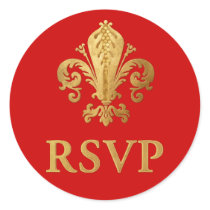 Fleur-De-lis RSVP sticker