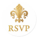Fleur-de-lis RSVP sticker