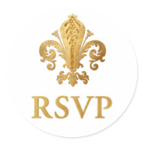 Fleur-De-lis RSVP sticker