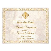 Fleur_de_lis Save the Date Announcements