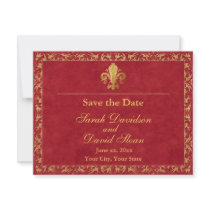 Fleur_de_lis Save the Date Personalized Invites