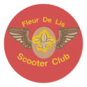 Fleur De Lis Scooter Club stickers