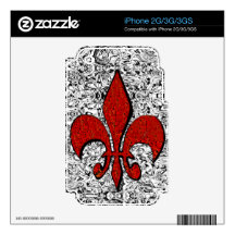 fleur de lis skin for iPhone 3G