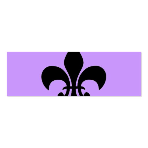 Fleur de Lis Skinny Profile Card Business Card (back side)