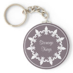 Fleur de Lis Steel Keychain