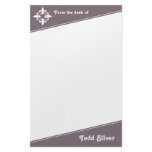 Fleur de Lis Steel Stationery