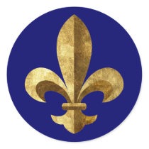 Fleur-de-lis Round Sticker