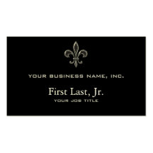 Fleur De Lis - Stripey Business Card