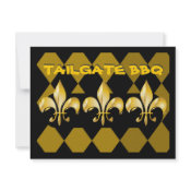 Fleur de Lis, tailgate bar b q invitation