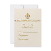 Fleur-de-lis Themed RSVP Invite