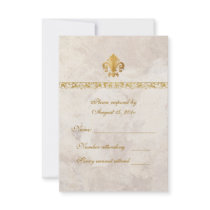 Fleur-de-lis Themed RSVP Personalized Announcement