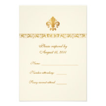 Fleur-de-lis Themed RSVP Invite