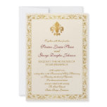 Fleur-de-lis Themed Wedding Personalized Announcements
