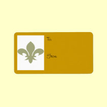 Fleur de Lis To/From Label labels