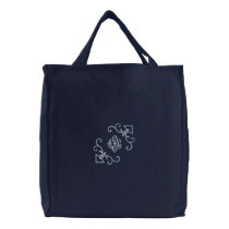 Fleur De Lis tote Monogram Embroidered Bags
