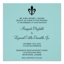 Fleur de lis Wedding Invitation