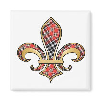 Fleur de Lis with pattern 02 Magnets