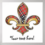 Fleur de Lis with pattern 02 Poster
