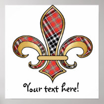 Fleur de Lis with pattern 02 Poster