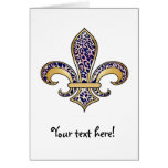Fleur de Lis with pattern - 04 Card