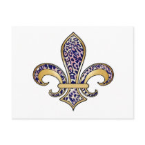 Fleur de Lis with pattern - 04 Post Card