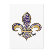 Fleur de Lis with pattern - 04 Postcard