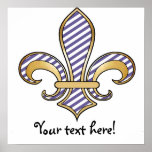 Fleur de Lis with pattern - 06 Posters
