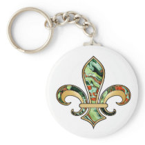 Fleur de Lis with pattern - 07 Key Chains
