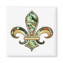 Fleur de Lis with pattern - 07 Fridge Magnet