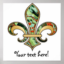 Fleur de Lis with pattern - 07 Print