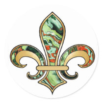 Fleur de Lis with pattern - 07 Sticker