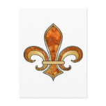 Fleur de Lis with pattern - 08 Post Card