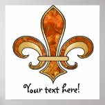 Fleur de Lis with pattern - 08 Posters
