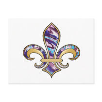 Fleur de Lis with pattern - 10 Post Card
