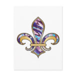 Fleur de Lis with pattern - 10 Post Card