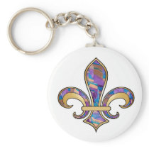 Fleur de Lis with pattern - 11 Key Chains