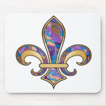 Fleur de Lis with pattern - 11 Mouse Pad