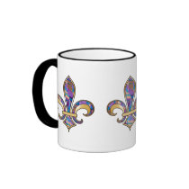 Fleur de Lis with pattern - 11 Coffee Mugs