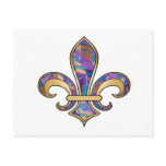 Fleur de Lis with pattern - 11 Postcard