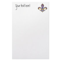Fleur de Lis with pattern - 11 Stationery