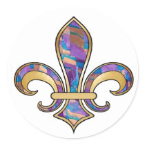 Fleur de Lis with pattern - 11 Sticker