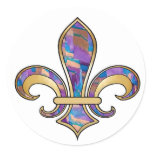 Fleur de Lis with pattern - 11 Sticker