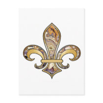 Fleur de Lis with pattern - 12 Post Card