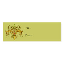Fleur de lis Xmas business cards